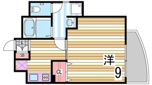 アクアプレイス新神戸駅前の物件間取画像